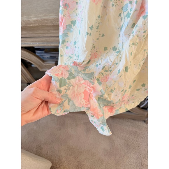 Selkie Hampton Floral Puff Sleeve Romper Women Yellow Pastel Size Large - Picture 5 of 12